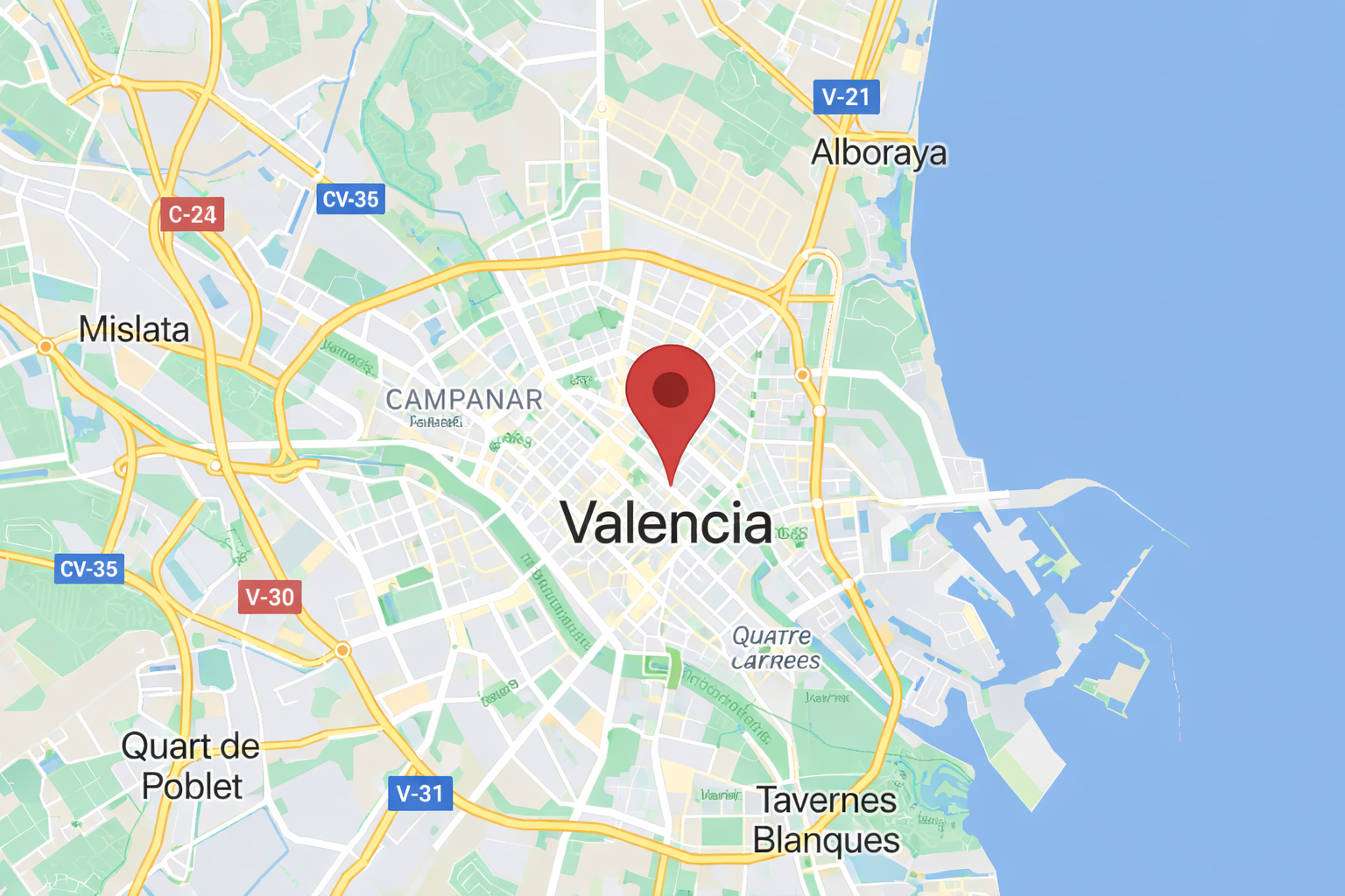 Mapa de ubicación - Valencia, España